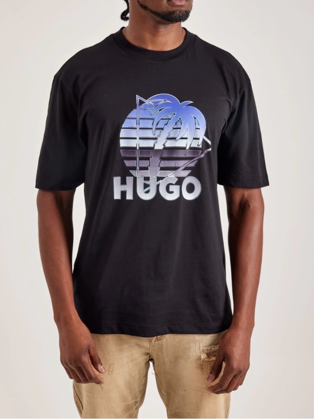 ⭐️ HUGO Neroe Black Graphic Logo Tee